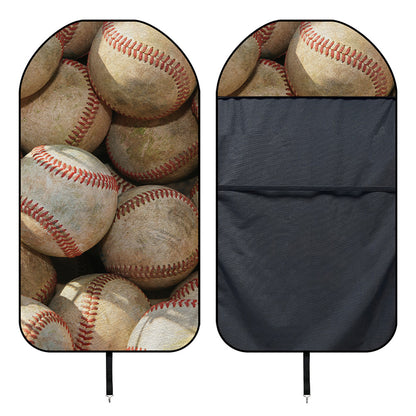 Grunge Baseballs Print Waterproof Car Seat Cover
