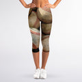 Grunge Baseballs Print Women's Capri Leggings