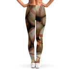 Grunge Baseballs Print Women's Leggings