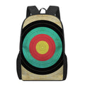 Grunge Bullseye Target Print 17 Inch Backpack