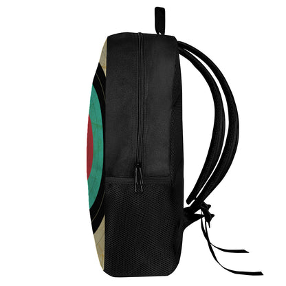 Grunge Bullseye Target Print 17 Inch Backpack
