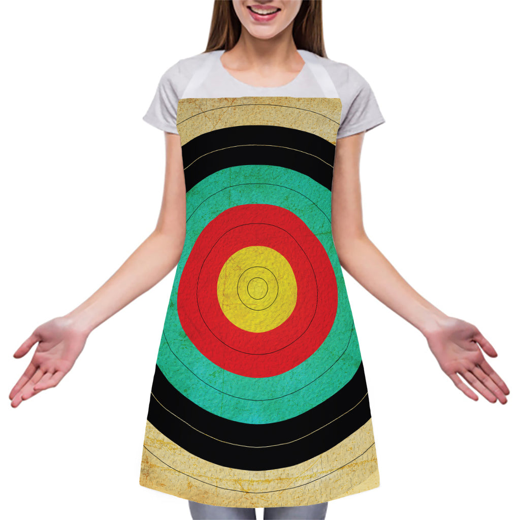 Grunge Bullseye Target Print Adjustable Apron