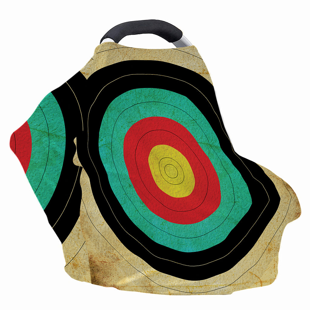 Grunge Bullseye Target Print Baby Seat Cover