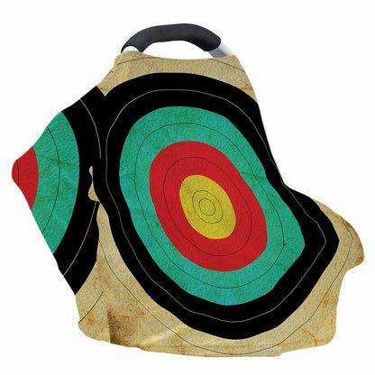 Grunge Bullseye Target Print Baby Seat Cover