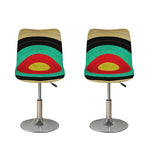 Grunge Bullseye Target Print Bar Stool Covers