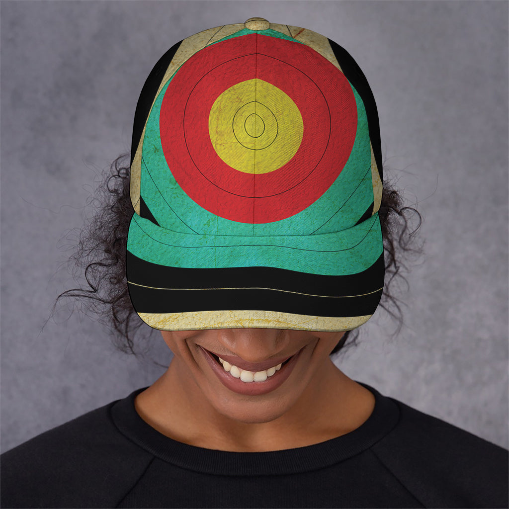 Grunge Bullseye Target Print Baseball Cap