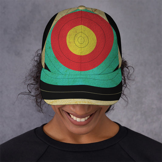 Grunge Bullseye Target Print Baseball Cap
