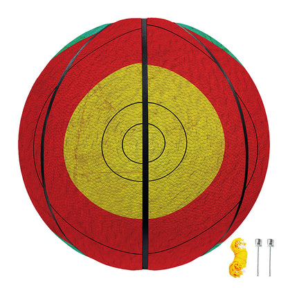 Grunge Bullseye Target Print Basketball