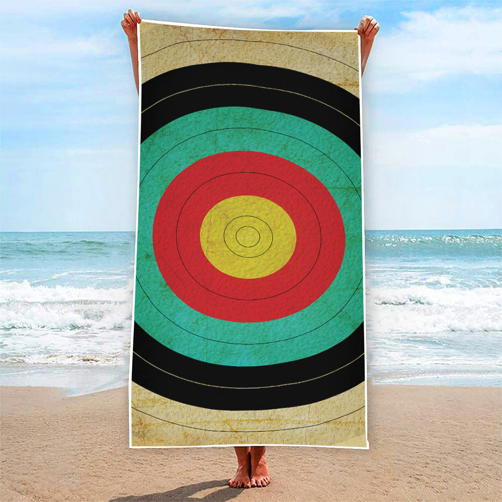 Grunge Bullseye Target Print Beach Towel