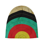 Grunge Bullseye Target Print Beanie
