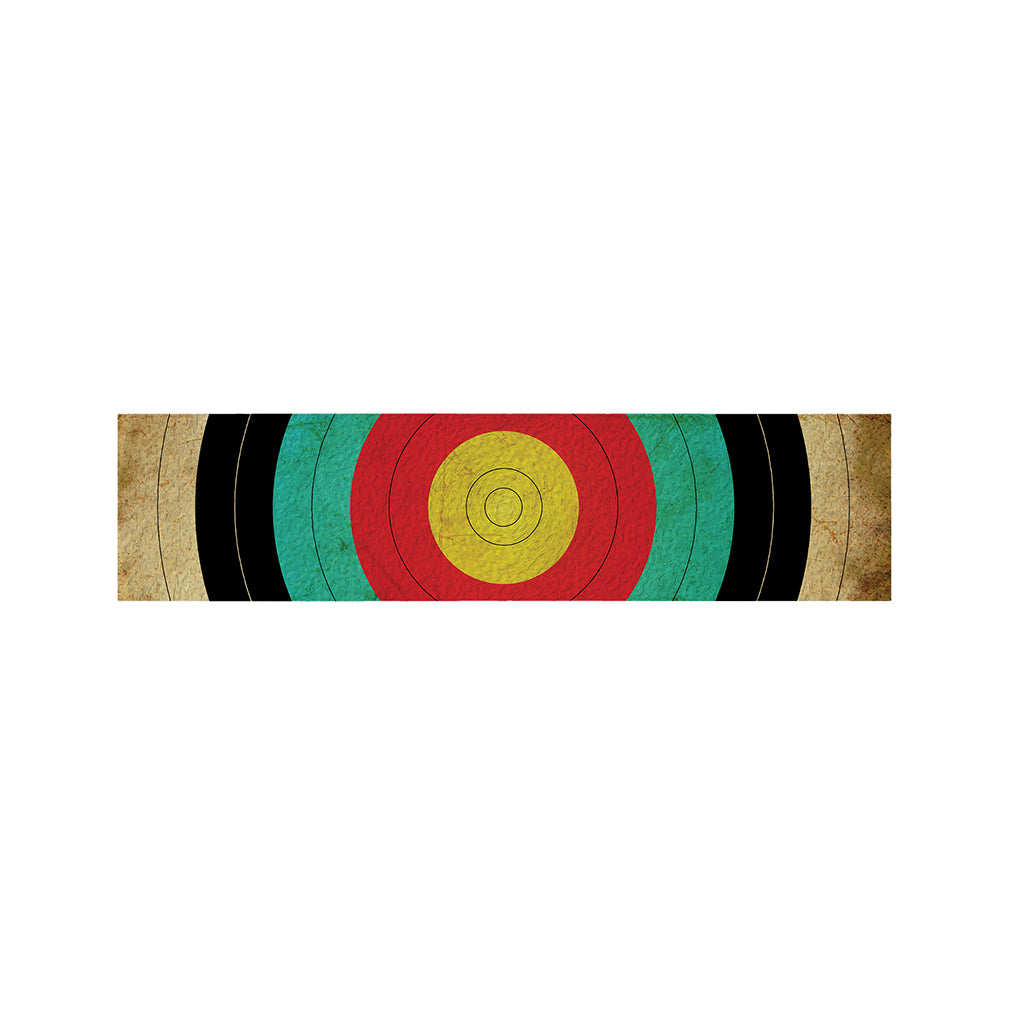 Grunge Bullseye Target Print Bed Runner