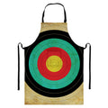 Grunge Bullseye Target Print Bib Apron With Pocket
