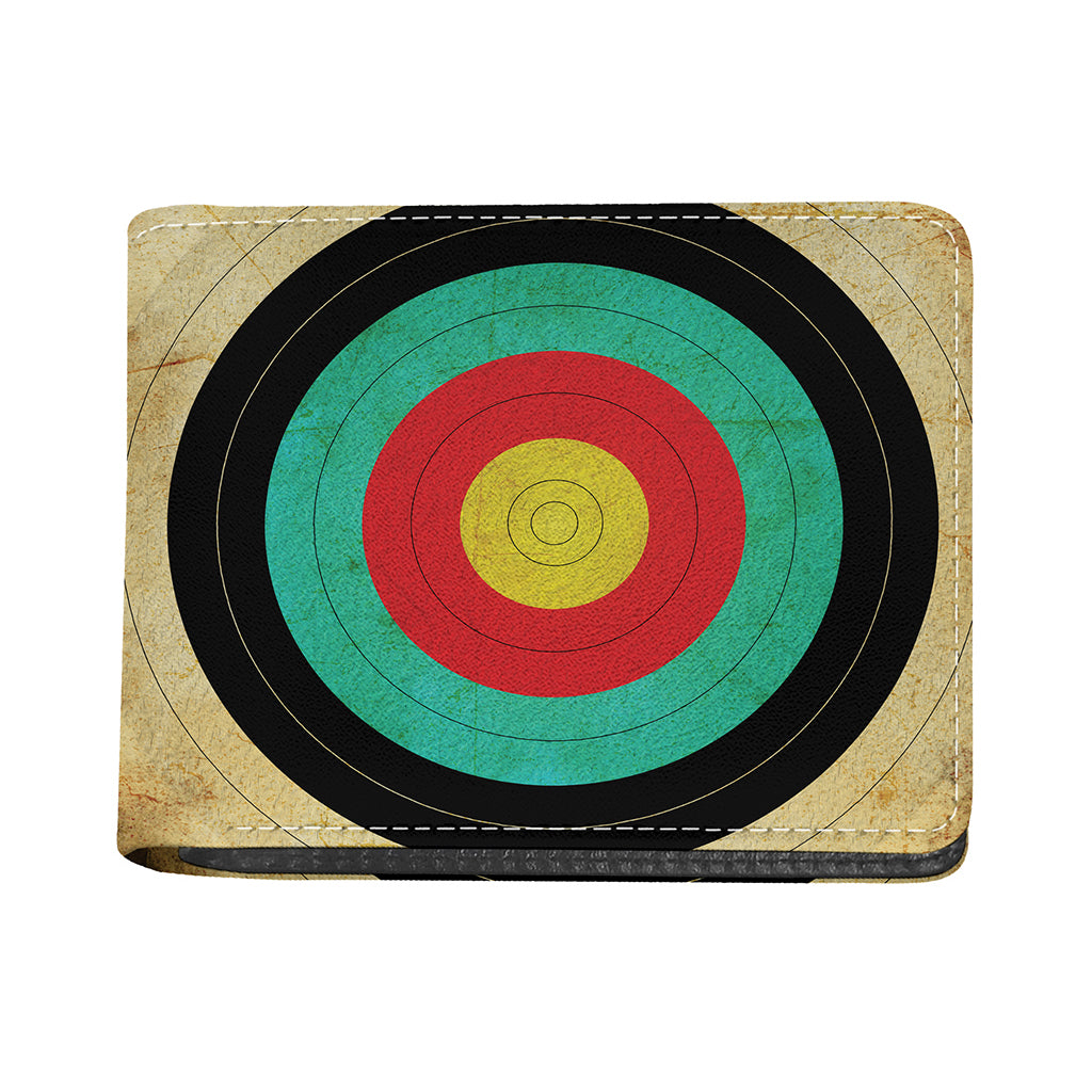 Grunge Bullseye Target Print Bifold Wallet