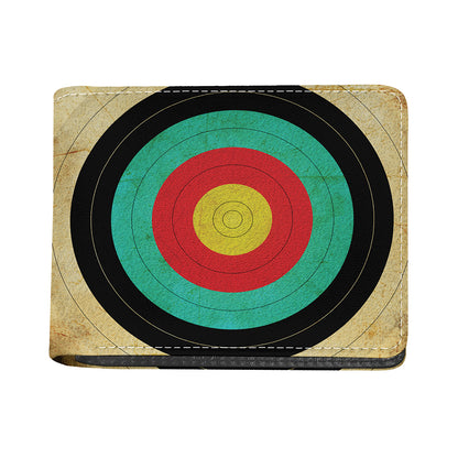 Grunge Bullseye Target Print Bifold Wallet