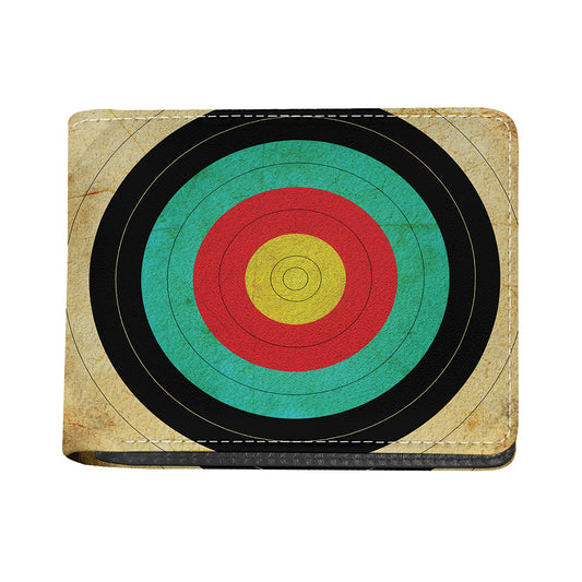 Grunge Bullseye Target Print Bifold Wallet
