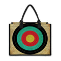 Grunge Bullseye Target Print Canvas Tote Bag