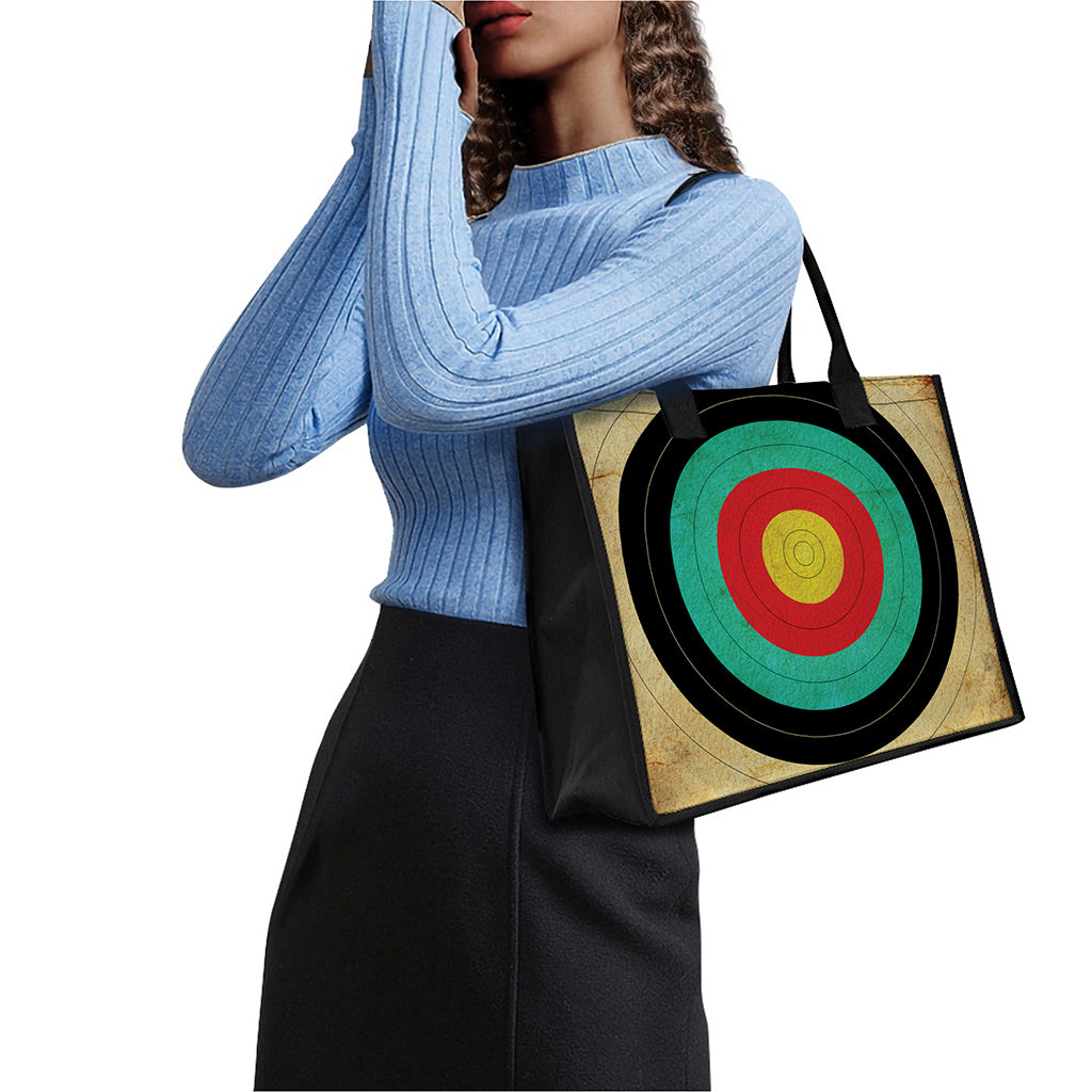Grunge Bullseye Target Print Canvas Tote Bag