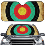 Grunge Bullseye Target Print Car Windshield Sun Shade