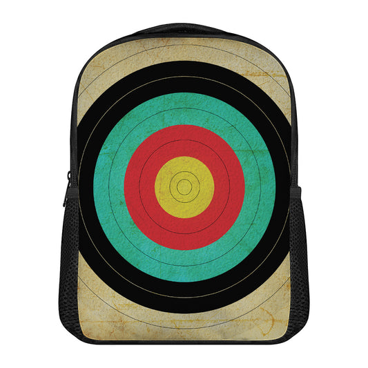 Grunge Bullseye Target Print Casual Backpack