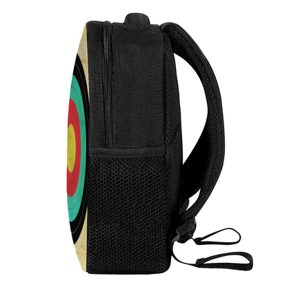 Grunge Bullseye Target Print Casual Backpack
