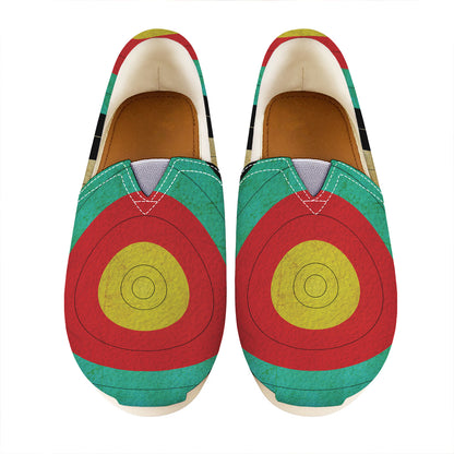 Grunge Bullseye Target Print Casual Shoes