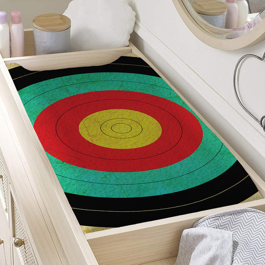 Grunge Bullseye Target Print Changing Pad Cover