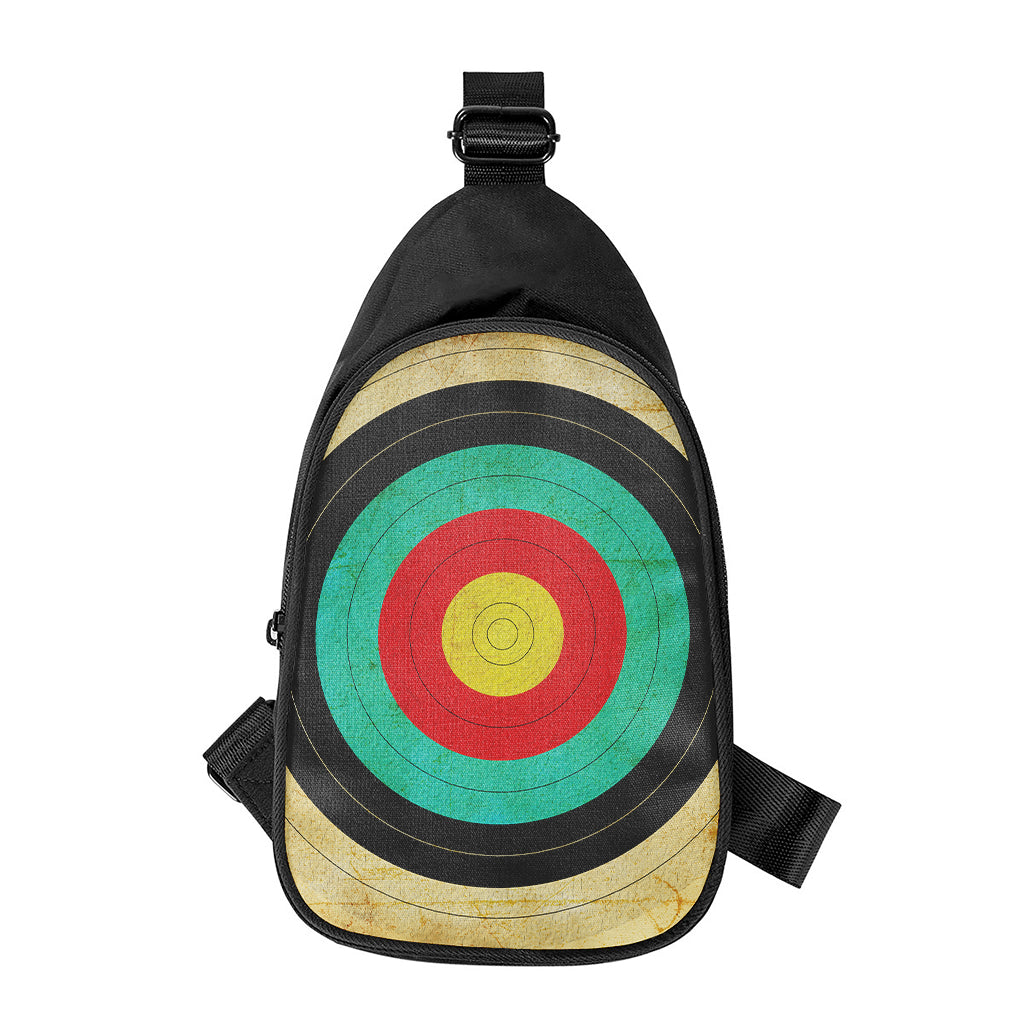 Grunge Bullseye Target Print Chest Bag