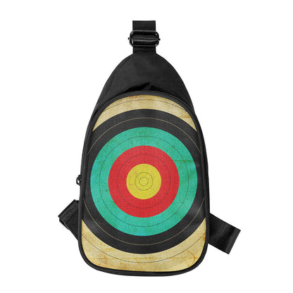 Grunge Bullseye Target Print Chest Bag