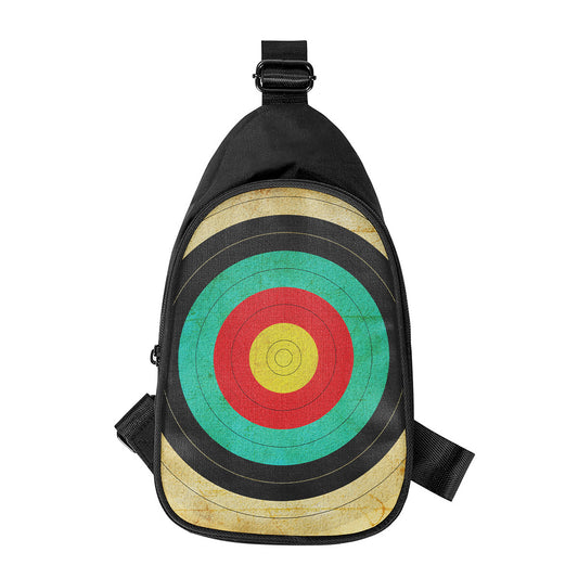 Grunge Bullseye Target Print Chest Bag