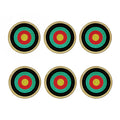 Grunge Bullseye Target Print Coaster Set