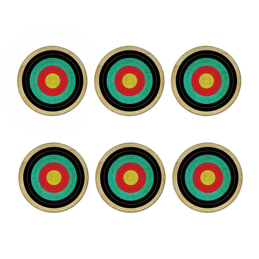 Grunge Bullseye Target Print Coaster Set