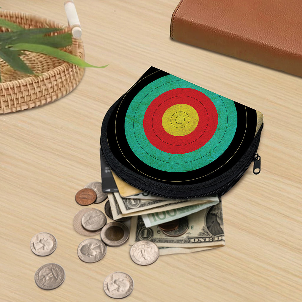 Grunge Bullseye Target Print Coin Purse
