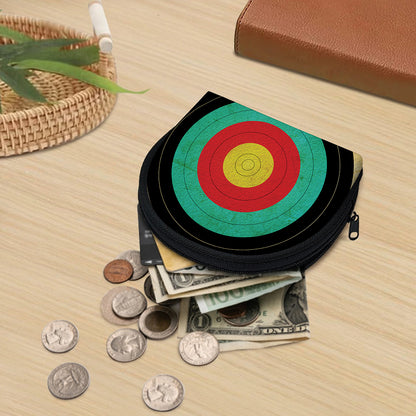 Grunge Bullseye Target Print Coin Purse