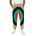 Grunge Bullseye Target Print Cotton Sweatpants