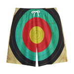 Grunge Bullseye Target Print Cotton Shorts