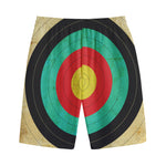 Grunge Bullseye Target Print Cotton Shorts