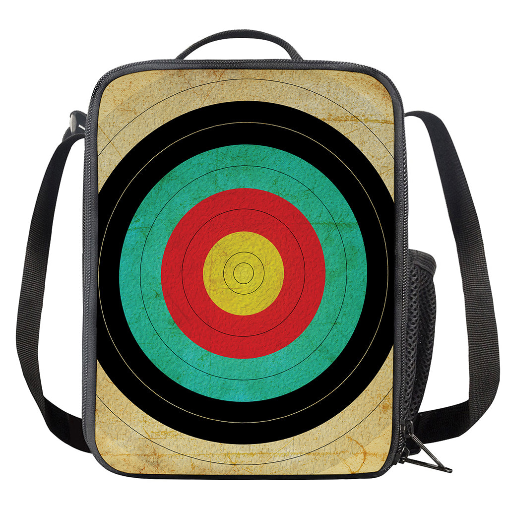 Grunge Bullseye Target Print Crossbody Lunch Bag