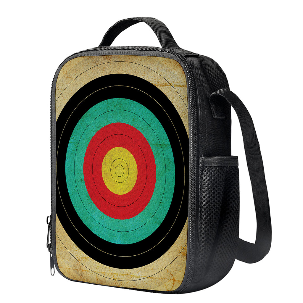 Grunge Bullseye Target Print Crossbody Lunch Bag