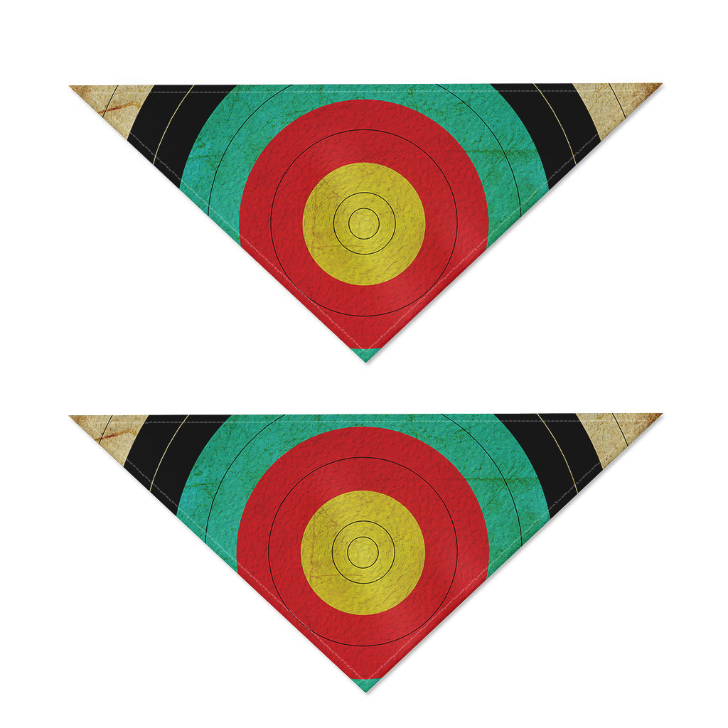 Grunge Bullseye Target Print Dog Bandana