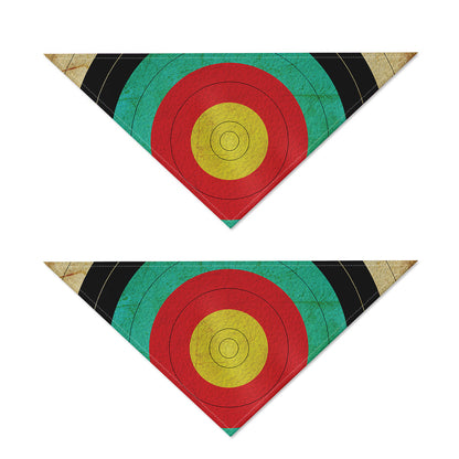 Grunge Bullseye Target Print Dog Bandana