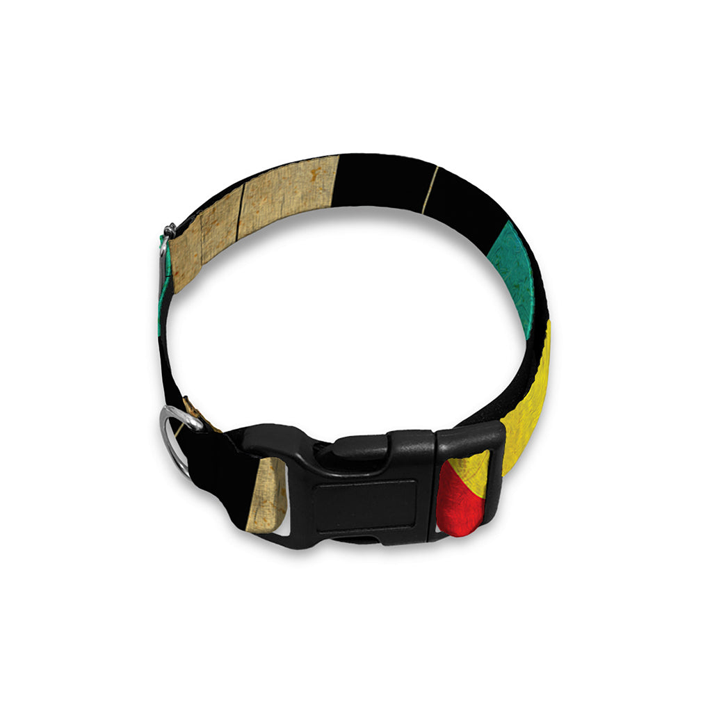 Grunge Bullseye Target Print Dog Collar