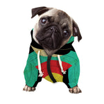 Grunge Bullseye Target Print Dog Zip Up Hoodie