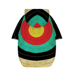 Grunge Bullseye Target Print Dog Zip Up Hoodie
