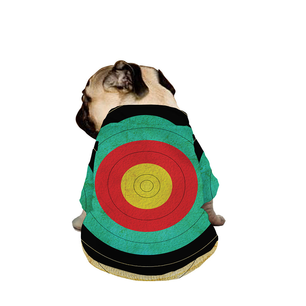 Grunge Bullseye Target Print Dog Zip Up Jacket