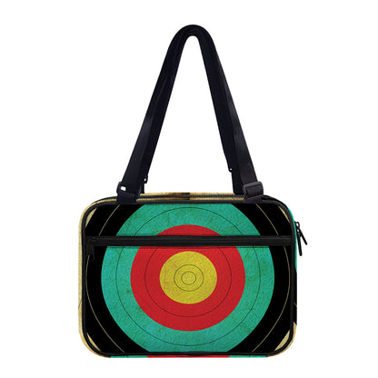 Grunge Bullseye Target Print Double Strap Bible Bag