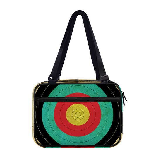 Grunge Bullseye Target Print Double Strap Bible Bag
