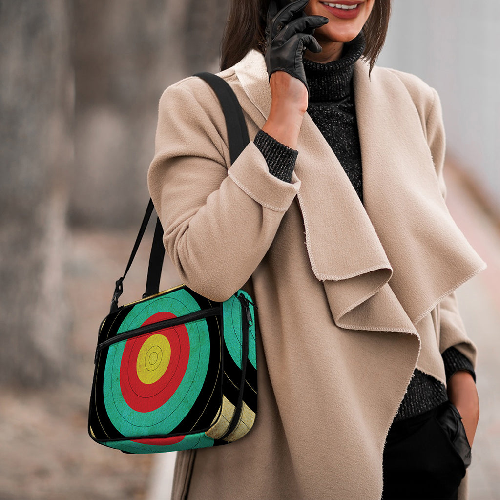 Grunge Bullseye Target Print Double Strap Bible Bag