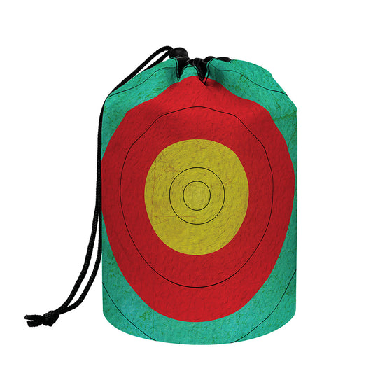 Grunge Bullseye Target Print Drawstring Makeup Bag