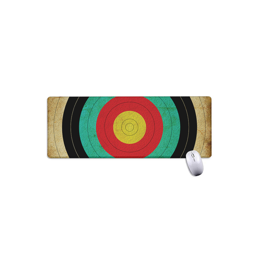 Grunge Bullseye Target Print Extended Mouse Pad