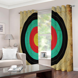 Grunge Bullseye Target Print Extra Wide Grommet Curtains